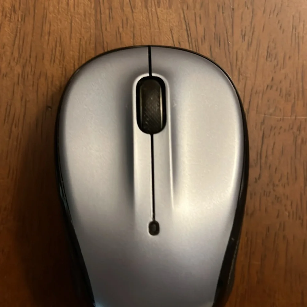 Logitech M325 black and silver wireless mouse
